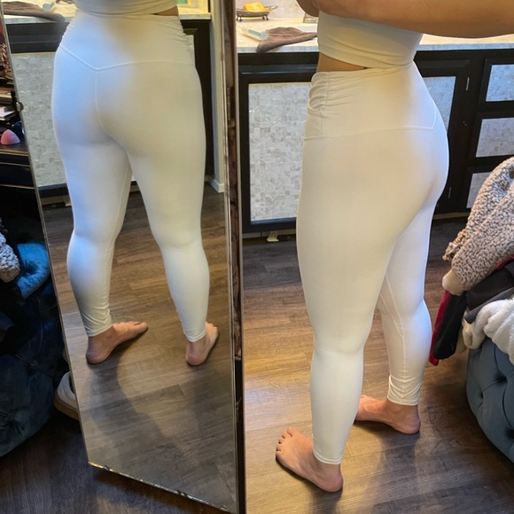 White crossover waist leggings - Picture 3 of 9
